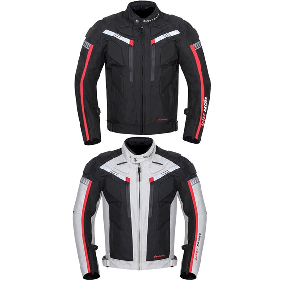 GHOST RACING GR-Y07 Motorcycle Cycling Jacket Four Seasons Locomotive Racing Anti-Fall Cloth, Size: M(Light Grey)