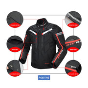 GHOST RACING GR-Y07 Motorcycle Cycling Jacket Four Seasons Locomotive Racing Anti-Fall Cloth, Size: XXXXL(Light Grey)