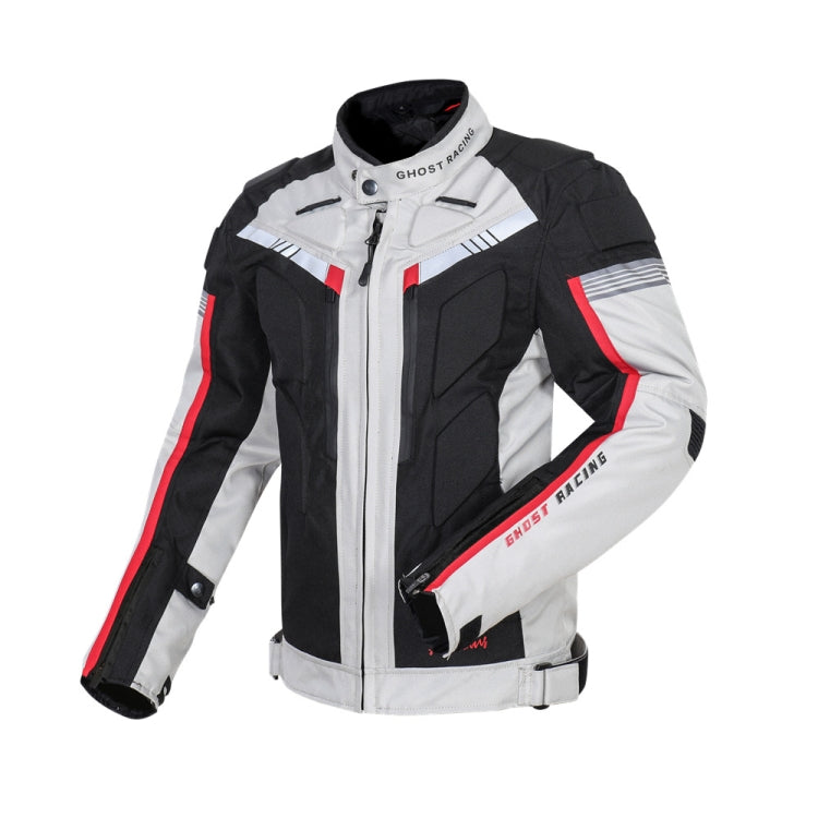 GHOST RACING GR-Y07 Motorcycle Cycling Jacket Four Seasons Locomotive Racing Anti-Fall Cloth, Size: XXXXXL(Light Grey) - free shipping - PMC TechLife - Order now!