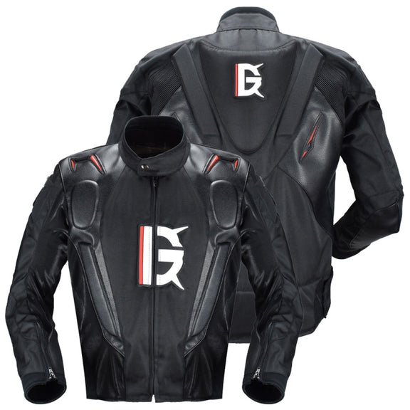 GHOST RACING GR-Y09 Motorcycle Four Seasons Racing Suit Locomotive Riding Anti-Fall Rally Suit, Size: L(Black)