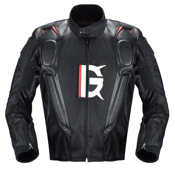 GHOST RACING GR-Y09 Motorcycle Four Seasons Racing Suit Locomotive Riding Anti-Fall Rally Suit, Size: XXL(Black)