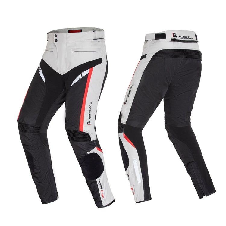 GHOST RACING GR-K06 Motorcycle Riding Trousers Racing Motorcycle Anti-Fall Windproof Keep Warm Pants, Size: M(Grey)
