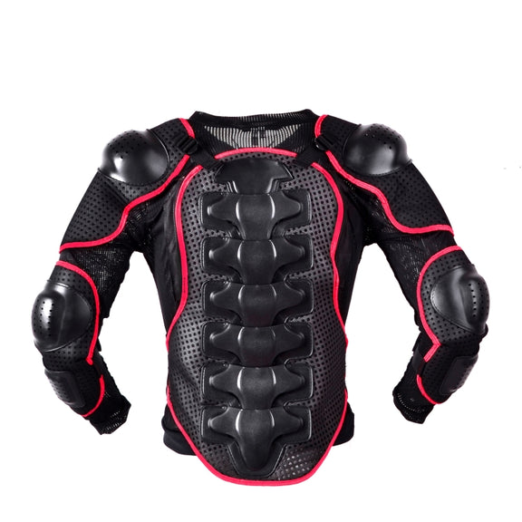 GHOST RACING F060 Motorcycle Armor Suit Riding Protective Gear Chest Protector Elbow Pad Fall Protection Suit, Size: XL(Red)