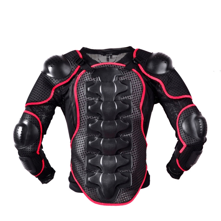GHOST RACING F060 Motorcycle Armor Suit Riding Protective Gear Chest Protector Elbow Pad Fall Protection Suit, Size: XL(Red)