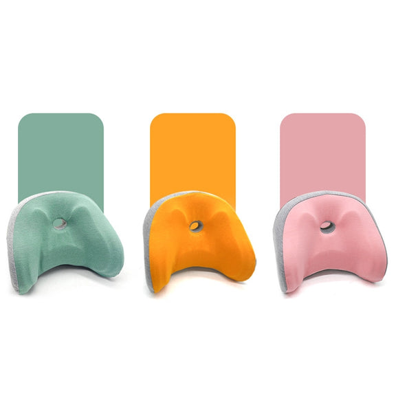 Children Car Head Pillow Car Interior Supplies Travel Sleep Adjustable U-Type Memory Cotton Neck Pillow(Matcha Green)