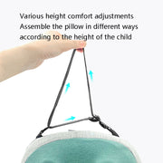 Children Car Head Pillow Car Interior Supplies Travel Sleep Adjustable U-Type Memory Cotton Neck Pillow(Matcha Green)