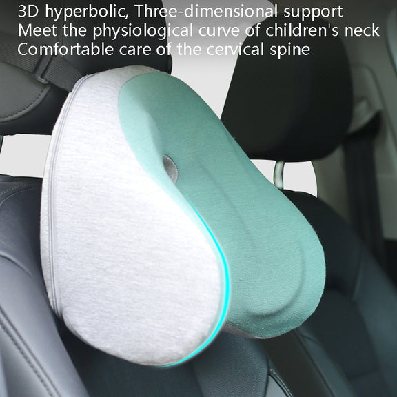 Children Car Head Pillow Car Interior Supplies Travel Sleep Adjustable U-Type Memory Cotton Neck Pillow(Pink)
