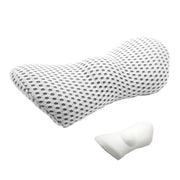 Car Supplies Lumbar Support Memory Foam Car Backrest Lumbar Cushion Seat Cushion Lumbar Pillow, Colour: 4D Grid Light Gray
