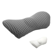 Car Supplies Lumbar Support Memory Foam Car Backrest Lumbar Cushion Seat Cushion Lumbar Pillow, Colour: 4D Grid Dark Gray