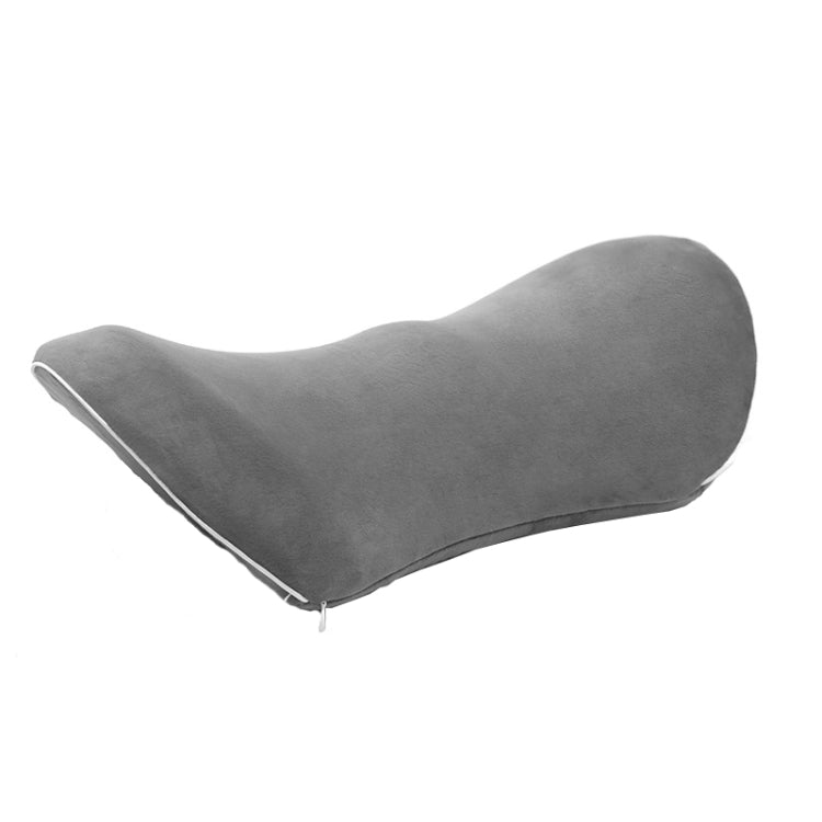 Car Supplies Lumbar Support Memory Foam Car Backrest Lumbar Cushion Seat Cushion Lumbar Pillow, Colour: Crystal Velvet Dark Gray - Seat Accessories by PMC Jewellery | Online Shopping South Africa | PMC Jewellery | Buy Now Pay Later Mobicred