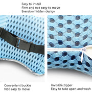 Car Supplies Lumbar Support Memory Foam Car Backrest Lumbar Cushion Seat Cushion Lumbar Pillow, Colour: Comfortable Pink