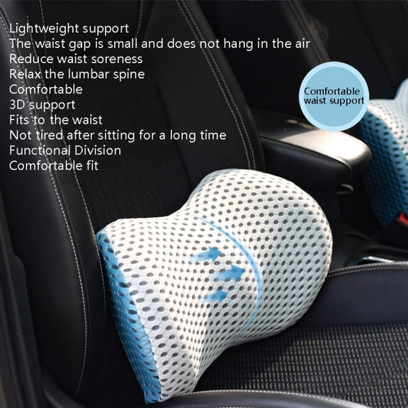 Car Supplies Lumbar Support Memory Foam Car Backrest Lumbar Cushion Seat Cushion Lumbar Pillow, Colour: Comfortable Pink