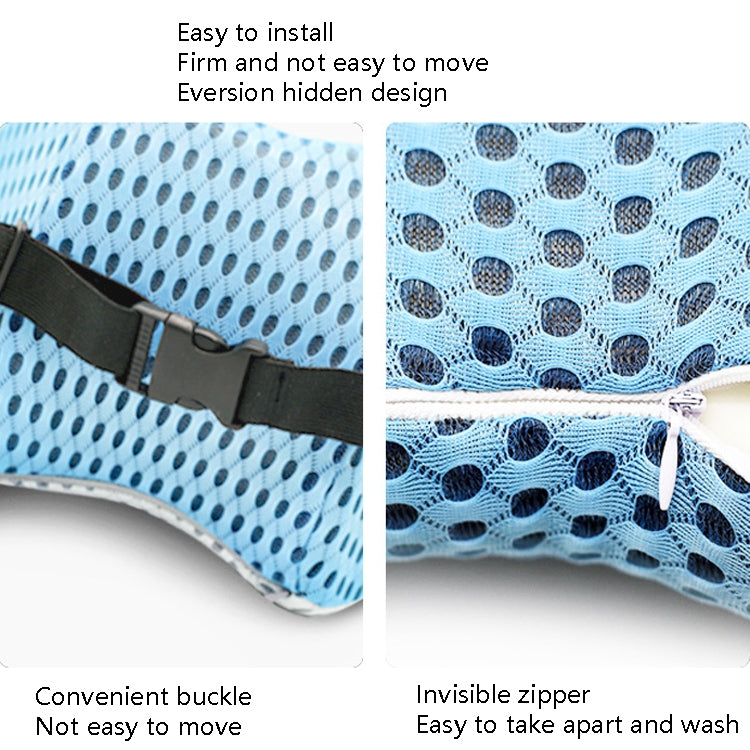 Car Supplies Lumbar Support Memory Foam Car Backrest Lumbar Cushion Seat Cushion Lumbar Pillow, Colour: Orange+Dark Gray