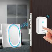 CACAZI A80 1 For 1 Wireless Music Doorbell without Battery, Plug:EU Plug(Black)