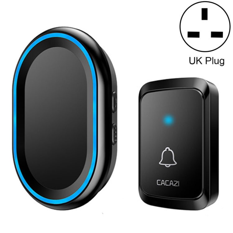 CACAZI A80 1 For 1 Wireless Music Doorbell without Battery, Plug:UK Plug(Black) - free shipping - PMC TechLife - Order now!