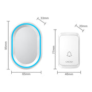 CACAZI A80 1 For 1 Wireless Music Doorbell without Battery, Plug:UK Plug(White)
