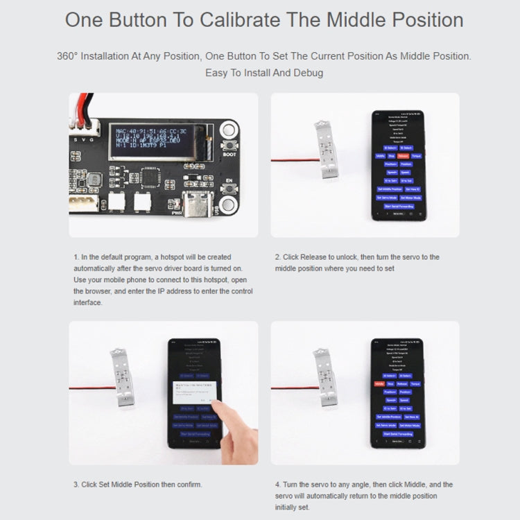 Waveshare 24703 25kg.cm Wide Range Voltage ST3020 Serial Bus Aervo - free shipping - PMC TechLife - Order now!