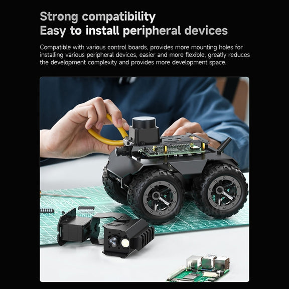 Waveshare WAVE ROVER Flexible Expandable 4WD Mobile Robot Chassis, Onboard ESP32 Module(EU Plug)