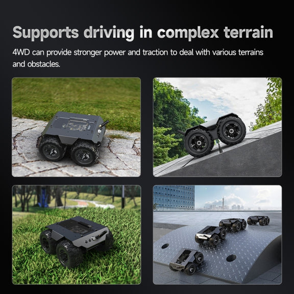 Waveshare WAVE ROVER Flexible Expandable 4WD Mobile Robot Chassis, Onboard ESP32 Module(EU Plug)