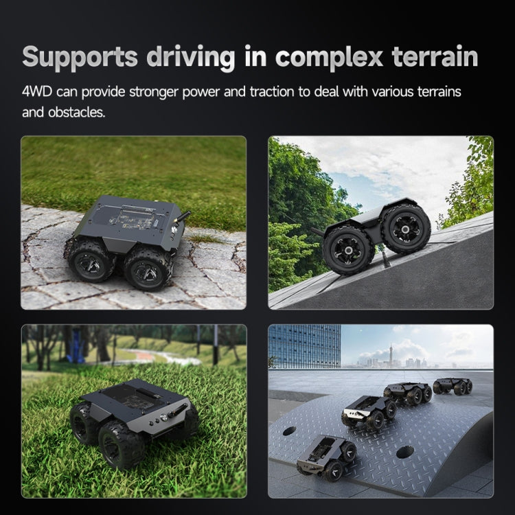 Waveshare WAVE ROVER Flexible Expandable 4WD Mobile Robot Chassis, Onboard ESP32 Module(EU Plug)