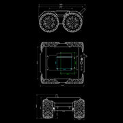 Waveshare WAVE ROVER Flexible Expandable 4WD Mobile Robot Chassis, Onboard ESP32 Module(EU Plug)