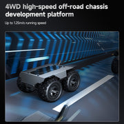Waveshare WAVE ROVER Flexible Expandable 4WD Mobile Robot Chassis, Onboard ESP32 Module(US Plug)