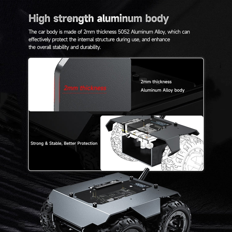 Waveshare WAVE ROVER Flexible Expandable 4WD Mobile Robot Chassis, Onboard ESP32 Module(US Plug)