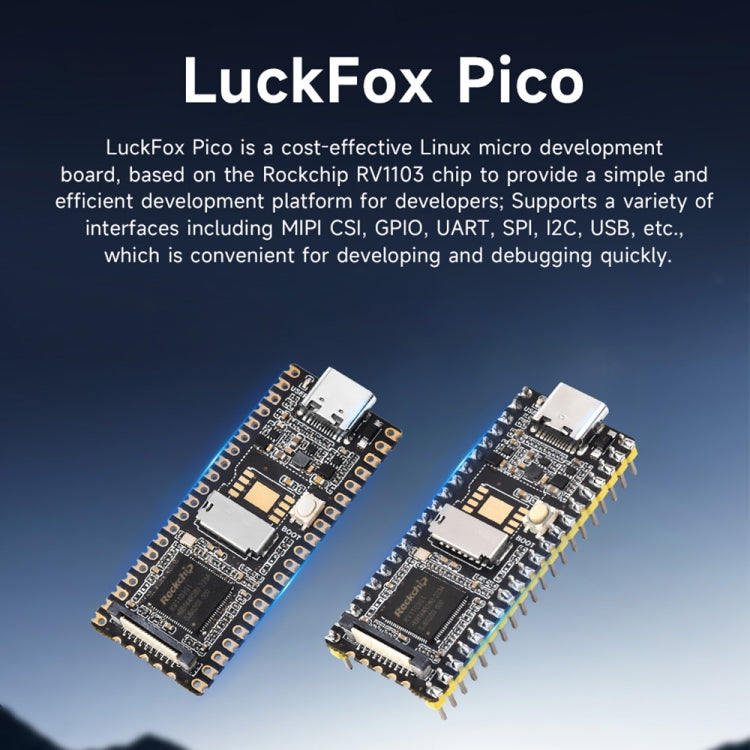 Waveshare LuckFox Pico RV1103 Linux Micro Development Board with Header - Boards & Shields by Waveshare | Online Shopping South Africa | PMC TechLife | Buy Now Pay Later Mobicred