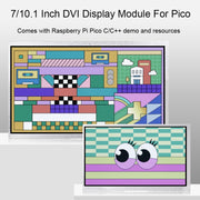 7 Inch Waveshare For Raspberry Pi Pico 1024��600 Pixel IPS Panel DVI Display Module