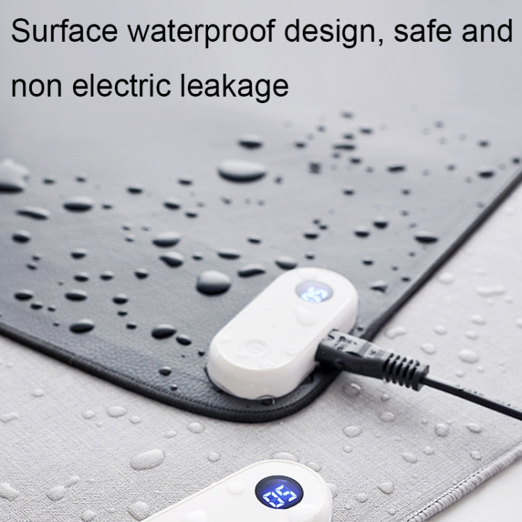 Intelligent Digital Display Timing Heating Mouse Pad Office Desktop Electric Heating Mat, CN Plug, Style:Black 80x33cm