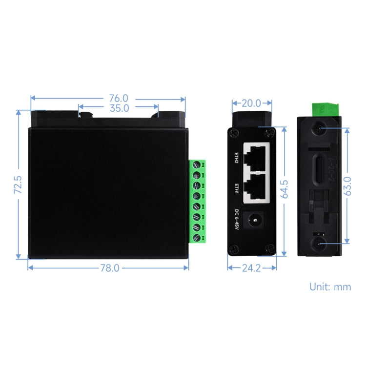 Waveshare RS232 RS485 To RJ45 Ethernet Serial Server, Spec: RS232 RS485 TO ETH (B) - Other Accessories by Waveshare | Online Shopping South Africa | PMC TechLife | Buy Now Pay Later Mobicred