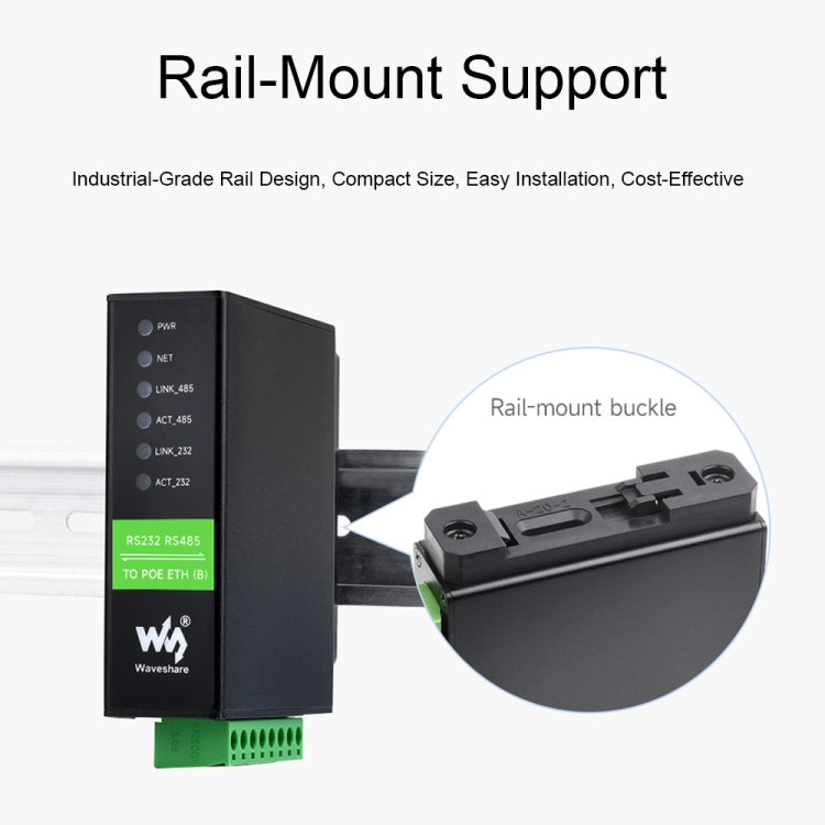 Waveshare RS232 RS485 To RJ45 Ethernet Serial Server, Spec: RS232 RS485 TO ETH (B) - Other Accessories by Waveshare | Online Shopping South Africa | PMC TechLife | Buy Now Pay Later Mobicred