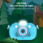 DC502 2.4-Inch 16X Zoom 2.7K Video Recording Children Digital Camera, Color: Blue + 32G(AU Plug)