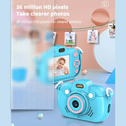 DC502 2.4-Inch 16X Zoom 2.7K Video Recording Children Digital Camera, Color: Blue + 32G(AU Plug)