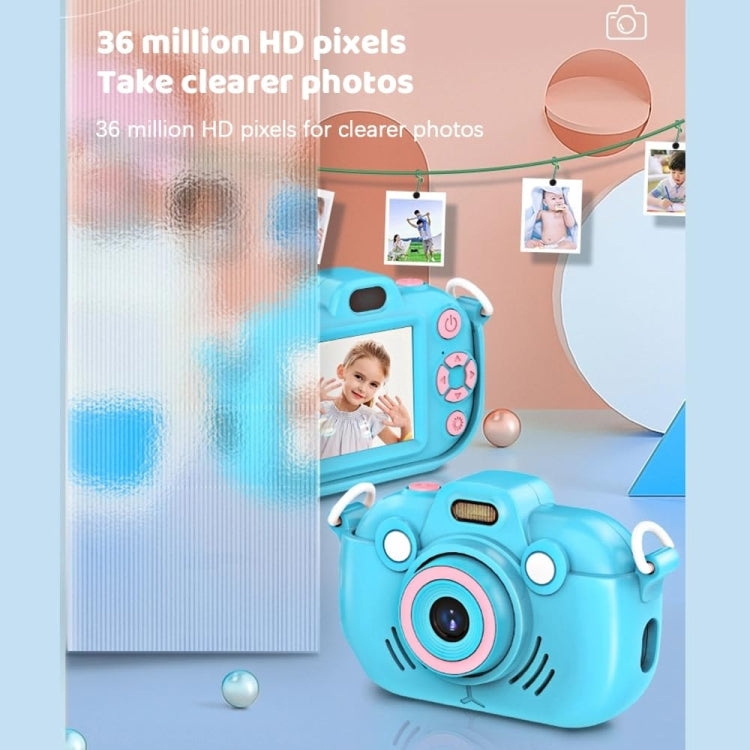 DC502 2.4-Inch 16X Zoom 2.7K Video Recording Children Digital Camera, Color: Blue + 32G(AU Plug)