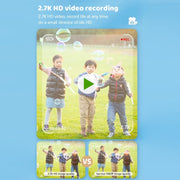 DC502 2.4-Inch 16X Zoom 2.7K Video Recording Children Digital Camera, Color: Blue + 32G(AU Plug)