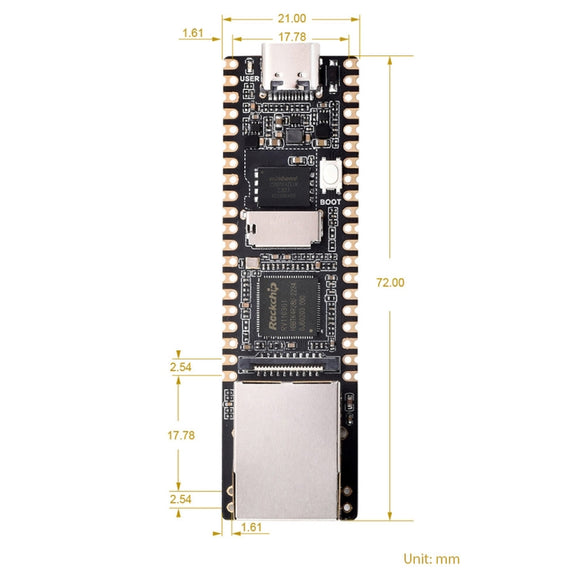 Waveshare LuckFox Pico Plus RV1103 Linux Micro Development Board, With Ethernet Port without Header