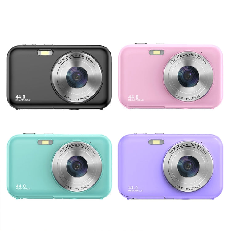 DC406L 2.4-Inch 1080P Mini HD 16X Zoom Digital Camera Home Children Camera UK Plug(Pink)