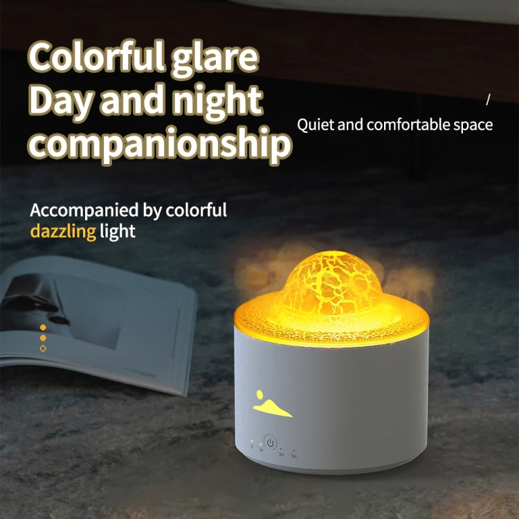 HX-130 Colorful Night Light Planet Desktop Flame Aromatherapy Humidifier, Spec: UK Plug(White) - free shipping - PMC TechLife - Order now!