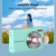 DC403L-AF 2.4-Inch 16X Zoom HD Digital Camera Mini Children Photography Camera AU Plug(Pink)