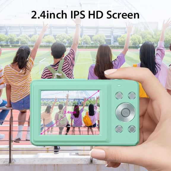DC403L-AF 2.4-Inch 16X Zoom HD Digital Camera Mini Children Photography Camera US Plug(Green)