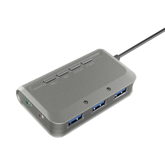 MB-103 USB 3.1 Three-Port Drive-Free HUB + 7.1 Voice Changer Sound Card High-Speed Docking Station, PS5 Voice Changer Sound Card Compatible with PS4 Headset, Cable Length: 1.2m(1 to 3)