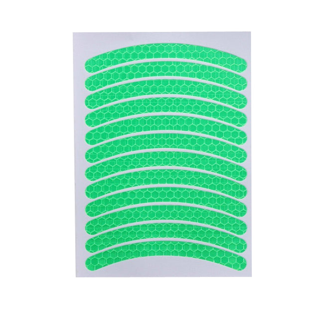 Jg-Phc-12 Children Bicycle Scooter Reflective Sticker Night Warning Riding Contour Sticker(Green)