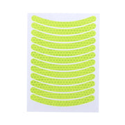 Jg-Phc-12 Children Bicycle Scooter Reflective Sticker Night Warning Riding Contour Sticker(Fluorescence Yellow)