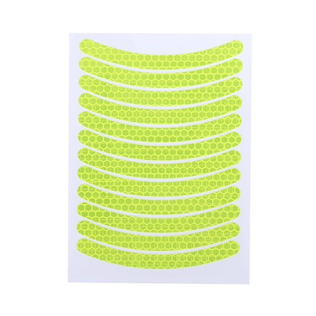 Jg-Phc-12 Children Bicycle Scooter Reflective Sticker Night Warning Riding Contour Sticker(Fluorescence Yellow)