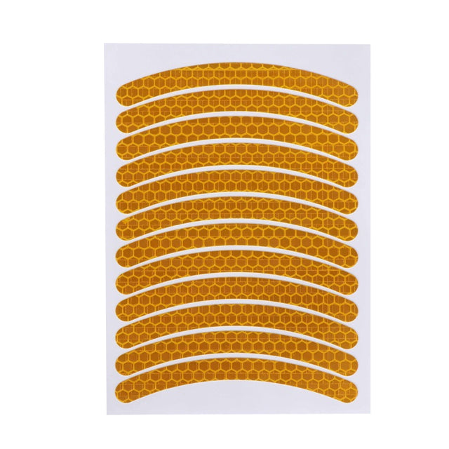 Jg-Phc-12 Children Bicycle Scooter Reflective Sticker Night Warning Riding Contour Sticker(Yellow)