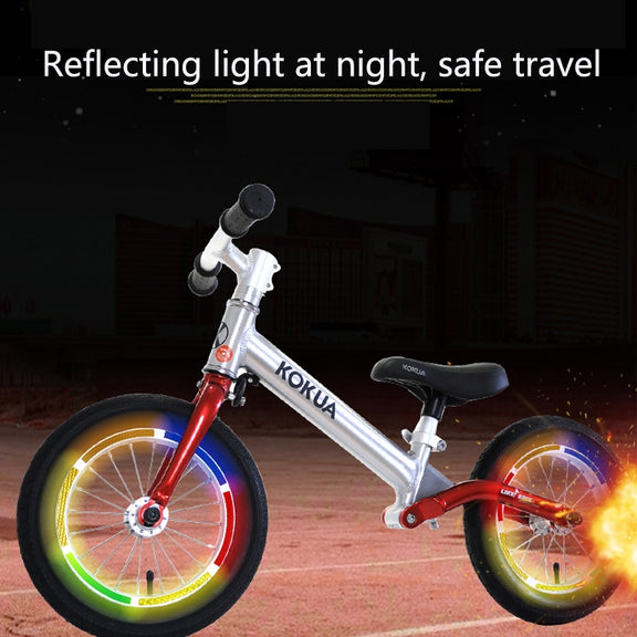 Jg-Phc-12 Children Bicycle Scooter Reflective Sticker Night Warning Riding Contour Sticker(Fluorescence Yellow)