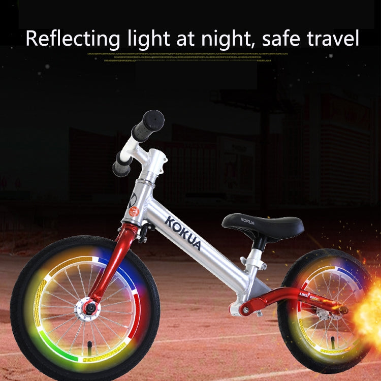 Jg-Phc-12 Children Bicycle Scooter Reflective Sticker Night Warning Riding Contour Sticker(Fluorescence Yellow)