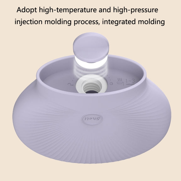 Shell Cartoon Silicone Water Injection Warm Water Bag Hand Warmer(Purple)
