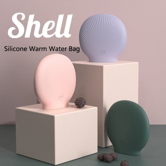 Shell Cartoon Silicone Water Injection Warm Water Bag Hand Warmer(Pink)